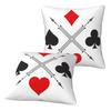 Kaartsoorten, Soortsymbolen, Speelkaarten 2 stuks Vierkante Kussensloop Kussenhoes Kussendecoratie Comfort Werpkussen voor Thuis Slaapkamer