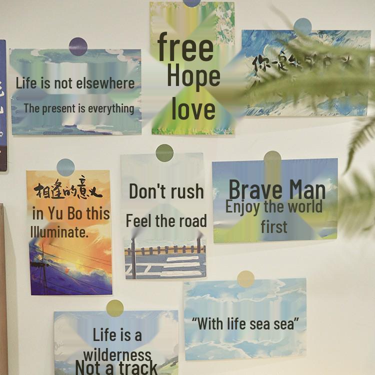 30 Hand-Painted Inspirational Postcards: "Life is a Wilderness" Greeting and Birthday Gift Cards