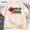 Elbows Up Canada Tshirt True North Strong and Free Proud Canadian T-Shirt Men Women Summer Cotton Short Sleeve Tee Shirt Tops