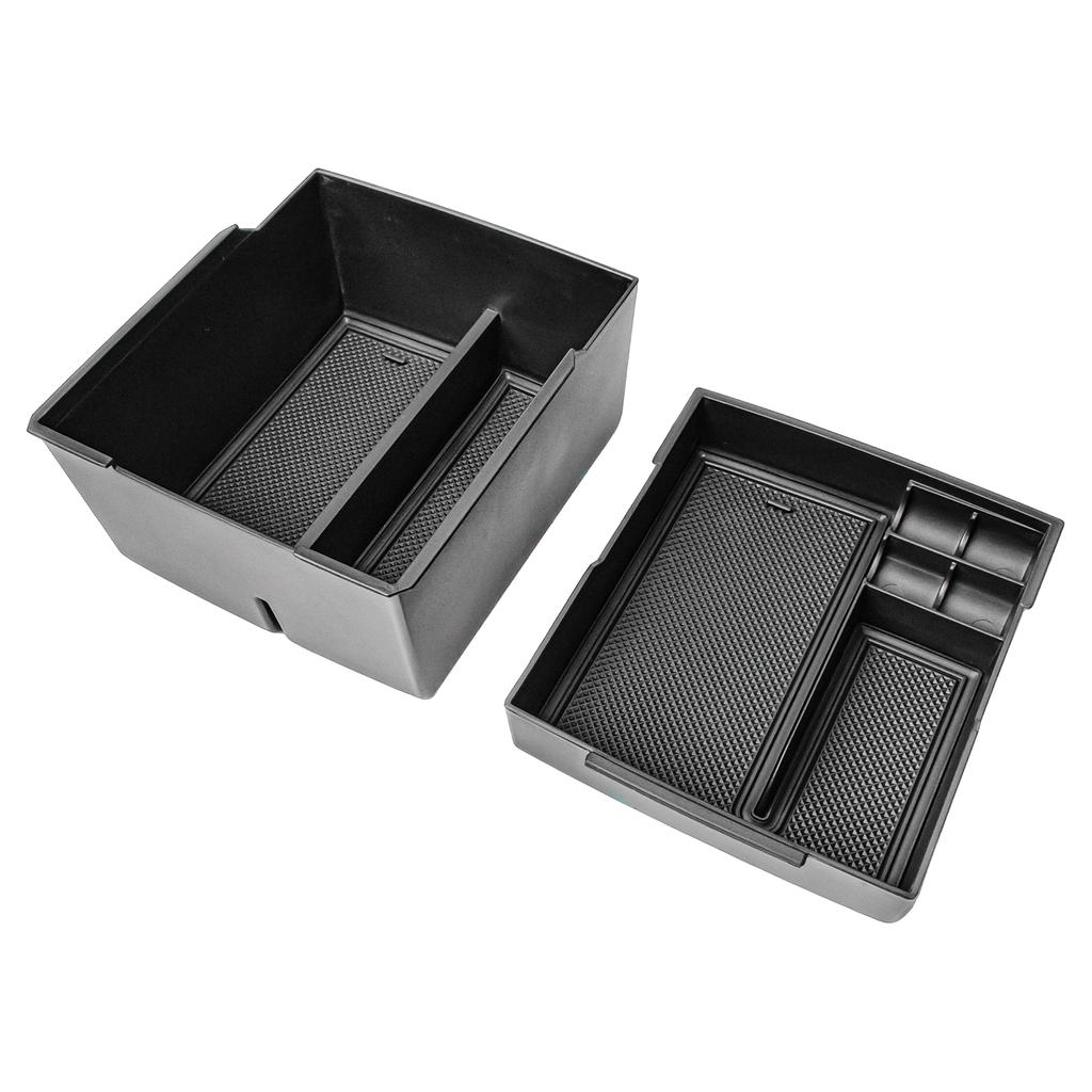 2PCS Center Console Organizer for 2025 2025 2025 Ford Maverick Pickup Truck Double Layer Armrest Storage Box ABS Car Accessories