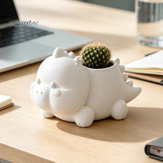 Kreativer Pflanzenhalter 3D-gedruckter Dinosaurier-förmiger Sukkulententopf, Niedlicher Pflanztopf für kleine Home-Office-Dekoration, Kaktus Mini-Pflanzen, Dekorativer Schreibtisch