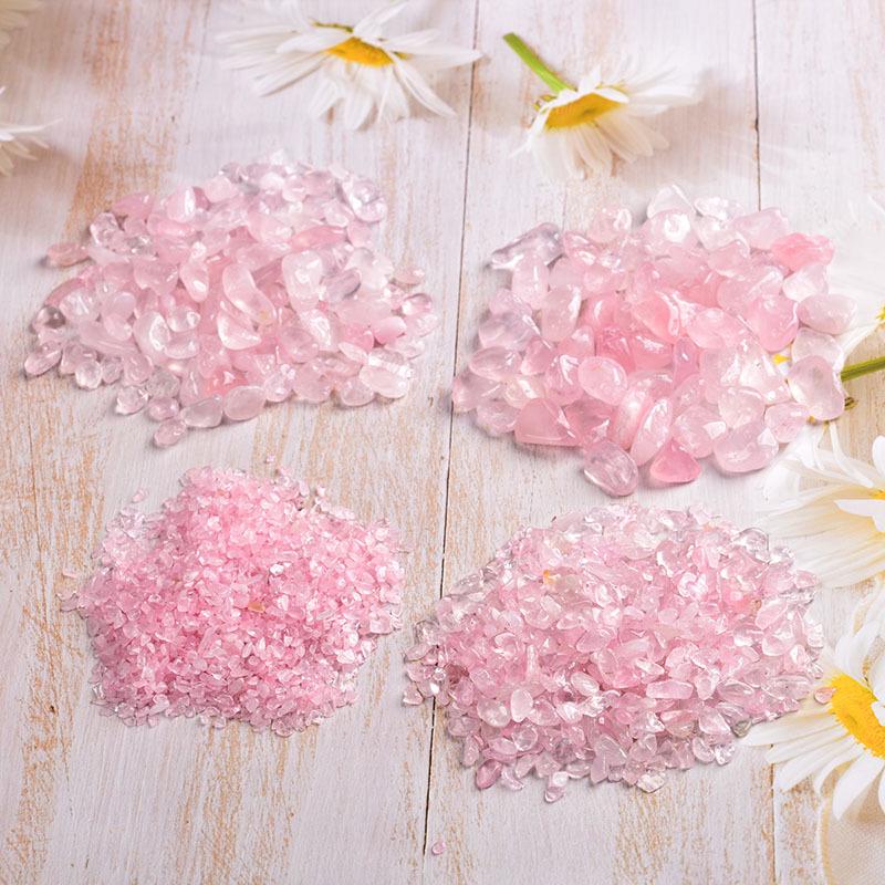 Natural Rose Quartz Crushed Stone Incense Diffuser Ornament 5-7mm 500g розовый кварц