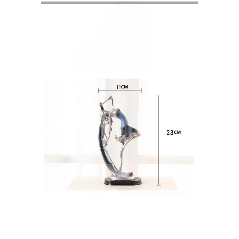 Sculpture de Danseuse Style Européen Figurine Élégante de Femme Dansante Cadeau d'Anniversaire Mode Décoration de Maison Artisanat