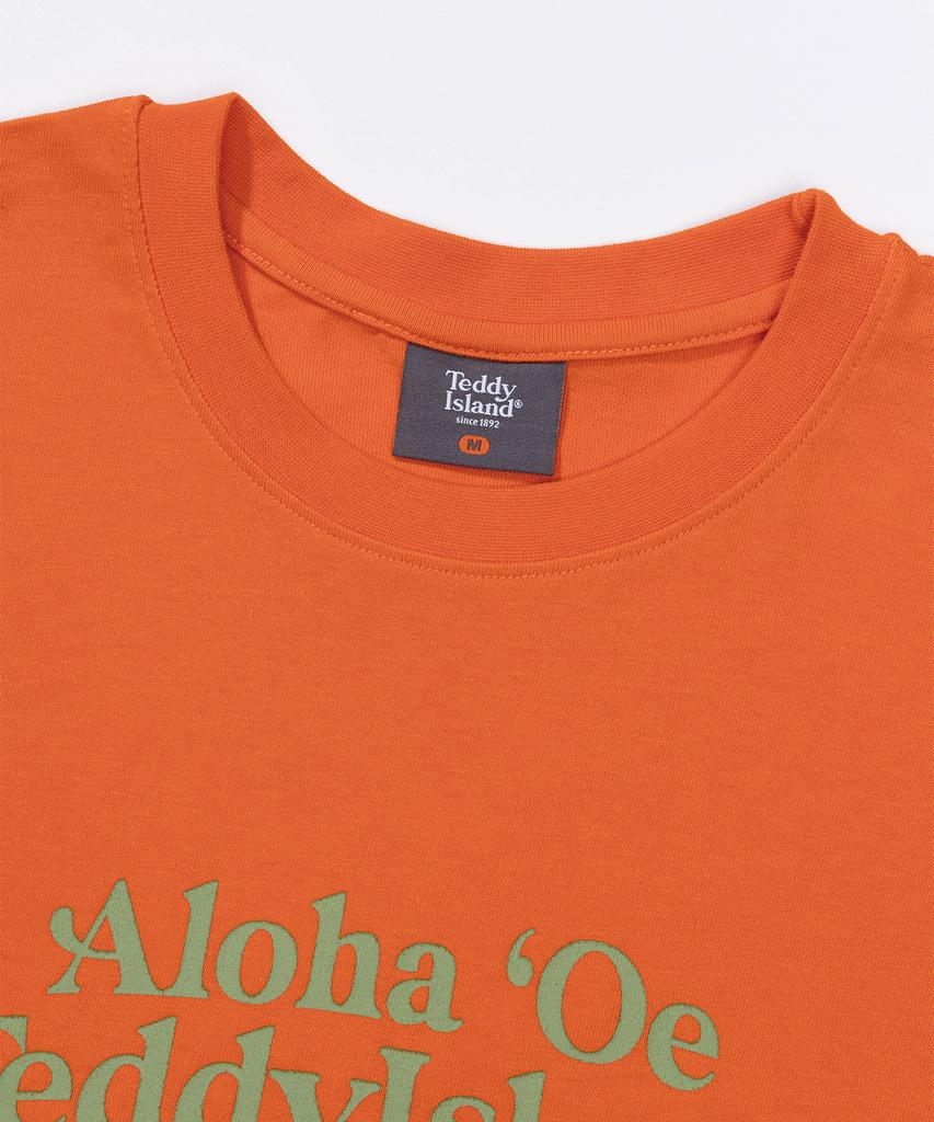 TEDDYISLAND Aloha Teddy Short Sleeve Orange