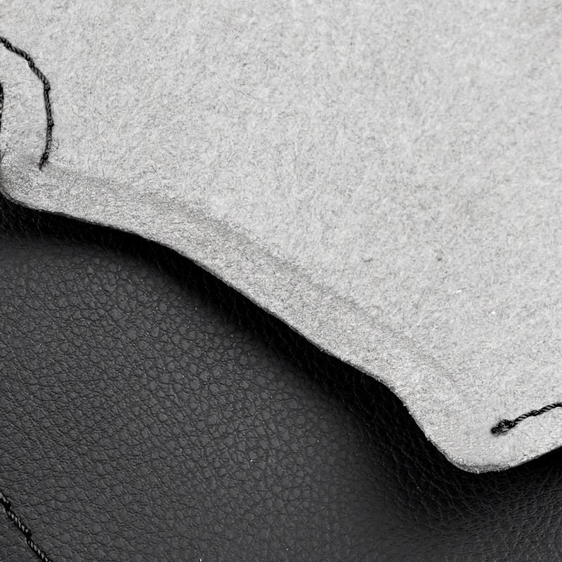 Black Car Steering Wheel Microfiber Leather Cover Trim Accessories For Hyundai Santa Fe - Palisade -