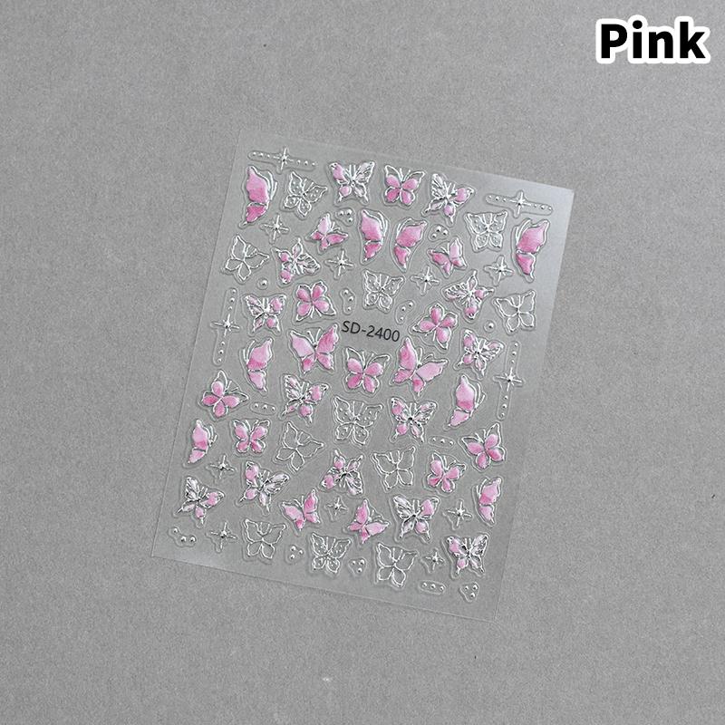 Nails Heart Bow Stars Pattern Hollow Nail Sticker Templates For French Manicure Tips Nail Design