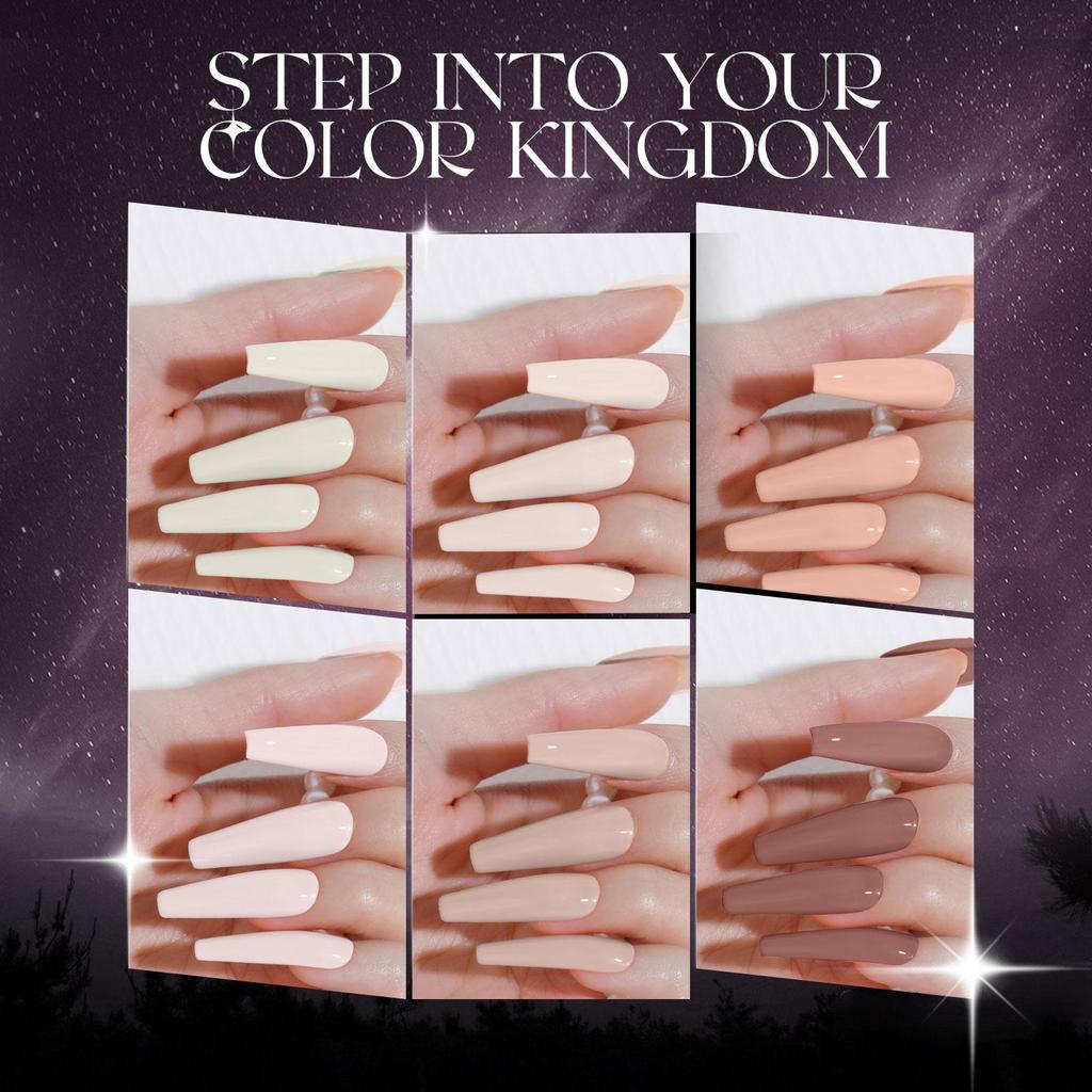 Rosalind gel nail polish 4/6 piece set solid color 6ml mixed gel bottom and top coating UV lamp nail supplies.