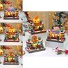 Christmas Creative Rotating Hamburger Music Box Decoration With Light For Kids And Holiday Decor