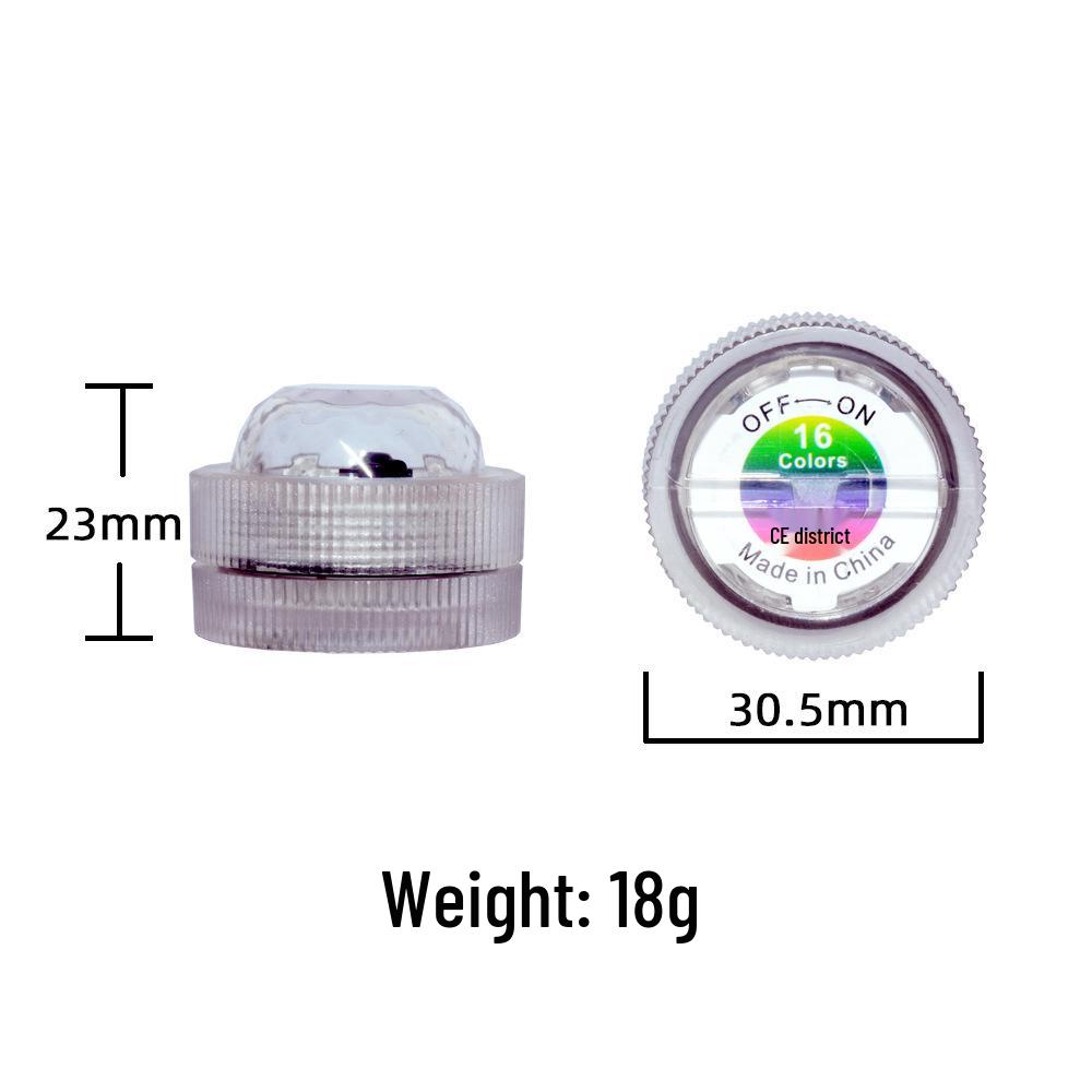 Remote-Controlled LED Waterproof Multi-Color Light for Diving, Fish Tanks, Vases, Candles, Tea Lights, and Pumpkins