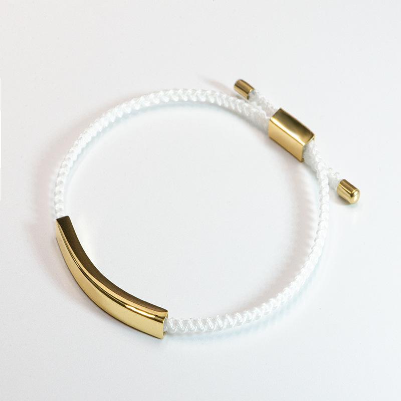 

DIY Pipe Bend, Bracelet Couple Girlfriend Hand Rope 2mm Pineapple Rope, Hollow Tube Bracelet Adjustable Bracelet Resizable белый