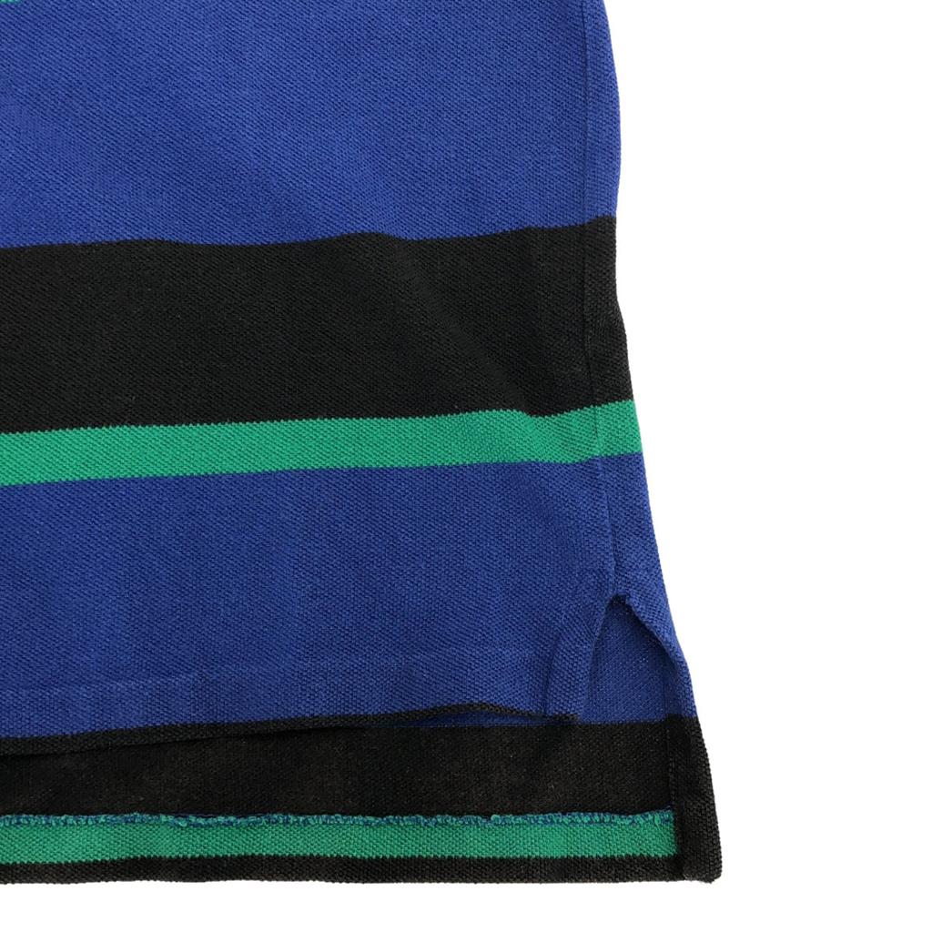 Polo by Ralph Lauren 80s Vintage Boys Green Tag Border Long Sleeve Polo Shirt Men's Used