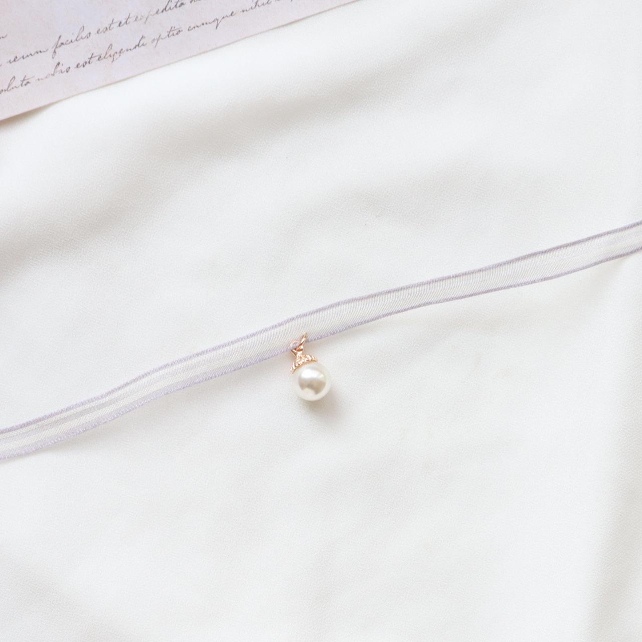 

Ожерелье с кулоном в виде банта из фиолетовой цветочной ленты - чокер в стиле феи для женщин