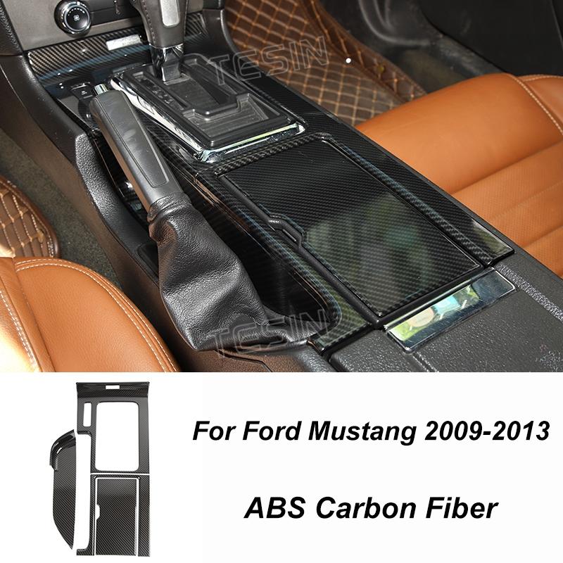 TESIN Autocolante de acoperire pentru decorațiuni interioare din fibră de carbon pentru Ford Mustang 2009 2010 2011 2012 2013 2014 Exterior