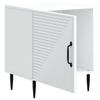 Nightstand White 43 X 34.5 X 50 Cm Particleboard