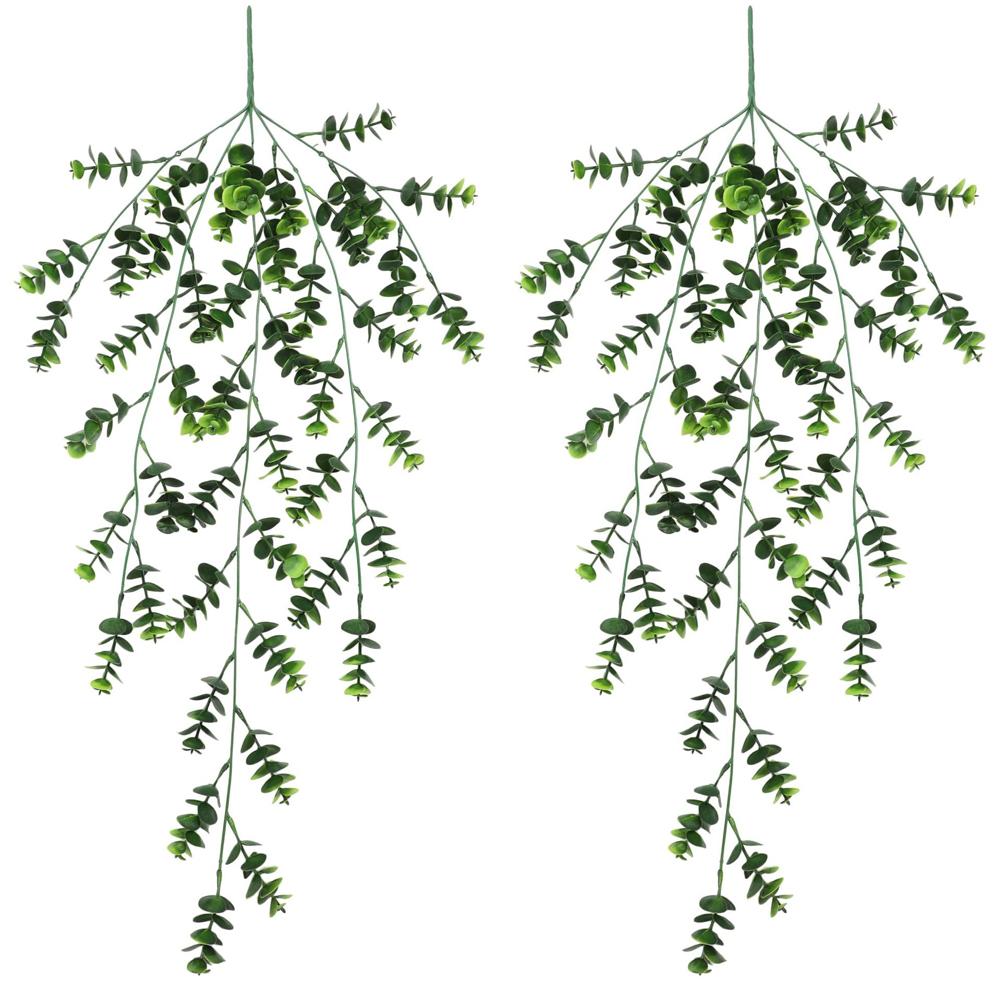 80cmPersian Fern Leaves Vines Home Room Decor Hanging Artificial Plant Plastic Leaf Grass Wedding Party Wall Balcony Decoration