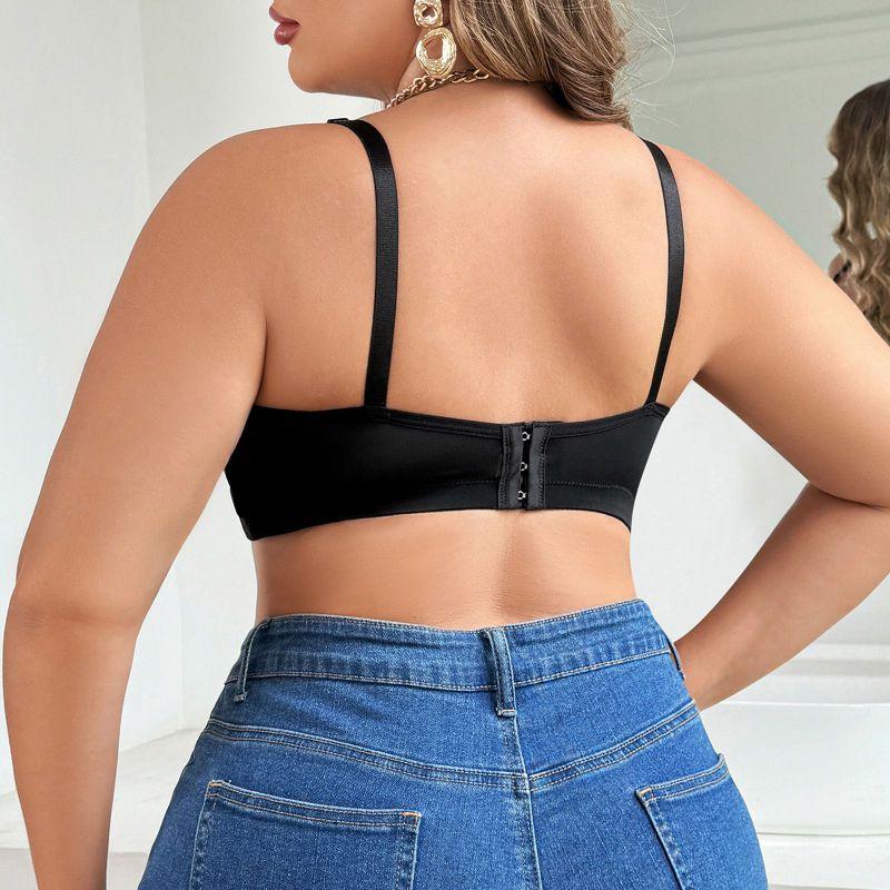 Sutien din plasă cu dantelă pentru femei, mărime mare, sutien cu efect de adunare, bretele reglabile