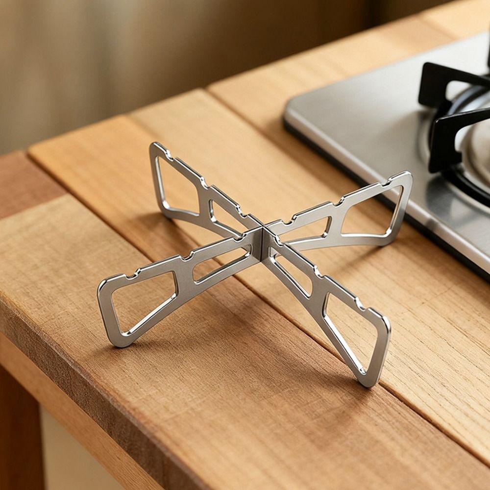 Foldable Cross Steaming Rack Portable Mini Pot Rack New Steaming Rack Outdoor Camping