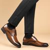 Fashion Classic Male Wedding Footwear Men's Leather Lace-Up Oxford Shoes Formal Business Dress Shoes Comfortable Slip-Resistant Flats