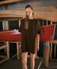 GREENBUTTER Relaxed Cotton Dress (Brown)