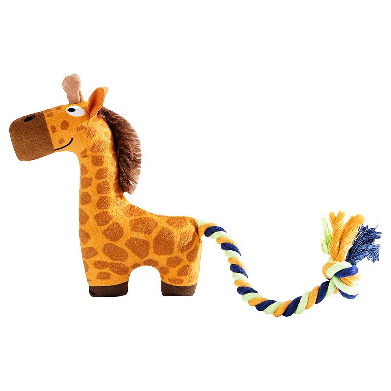 Squeaky Plush Animal Toys Dog Chew Toys Crinkle Sound Pet Toys Boredom Relief Mental Stimulation Puppy Teething Anxiety Relief Safe Pet Toys