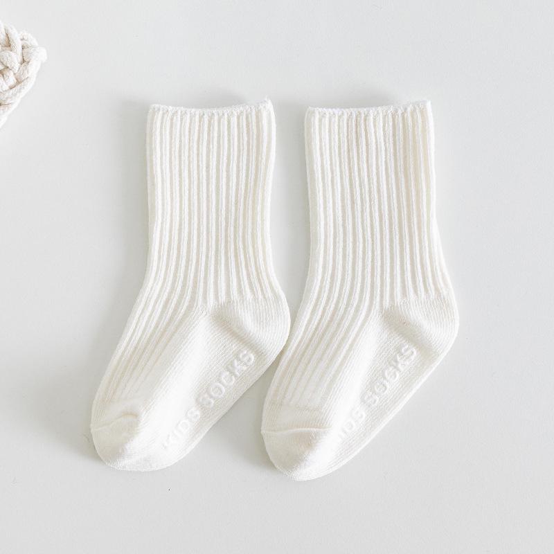 Nowe Jesienne Skarpetki Dziecięce: Bawełniane podkolanówki z podwójną igłą dla dzieci w wieku 1-3 lat, luźny krój, nie krępujące ruchu