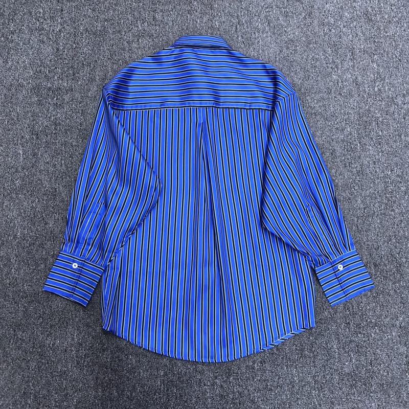 Su Mei Hui Women's Striped Satin Shirt - Spring/Summer 2026 Collection, TOT Style Commute Long Sleeve Top