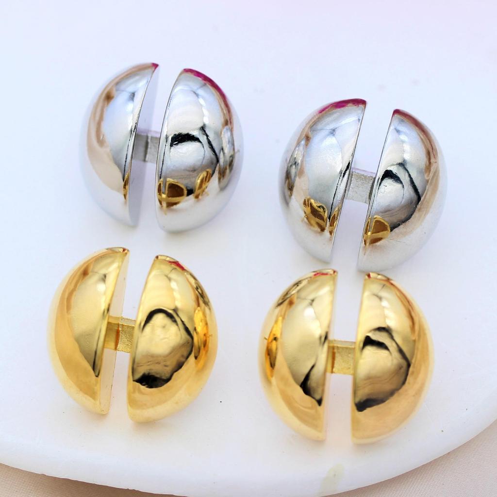 Europäische & Amerikanische Metallkugel H-förmige Damenmode Ohrstecker