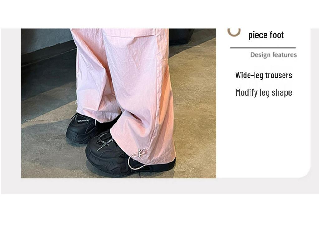 Women's Quick-Dry White Ice Silk Wide-Leg Cargo Pants - Summer 2025 Mountaineering Style