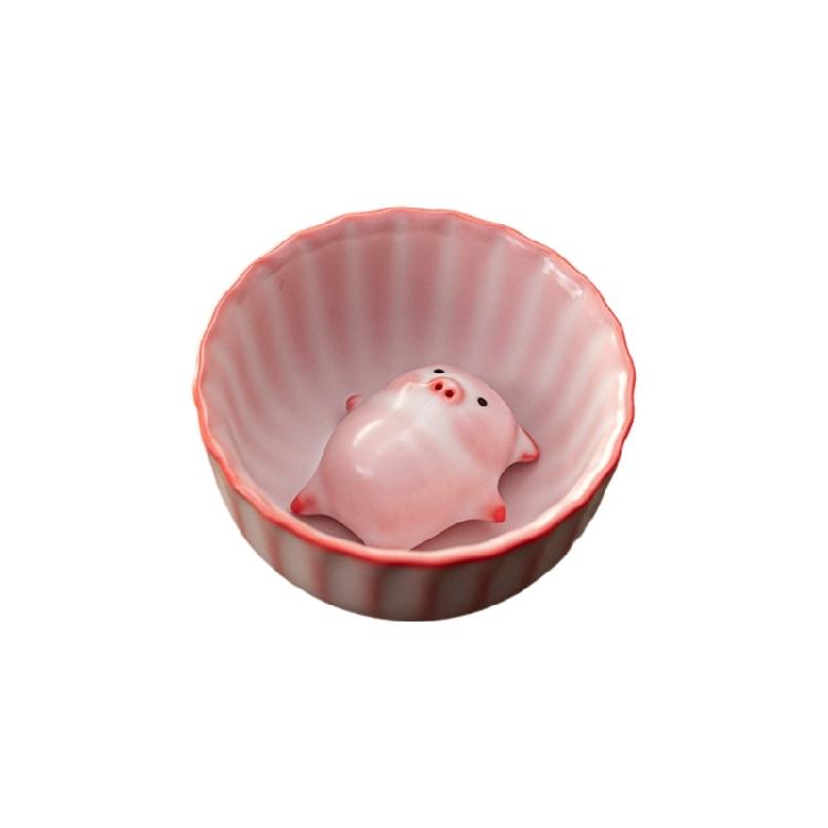 Ceramics Pippy Figurine Teacup Hiddens Animal Inside Cup Novelty Teacup Holiday Mother Day Christmas Birthday Gift