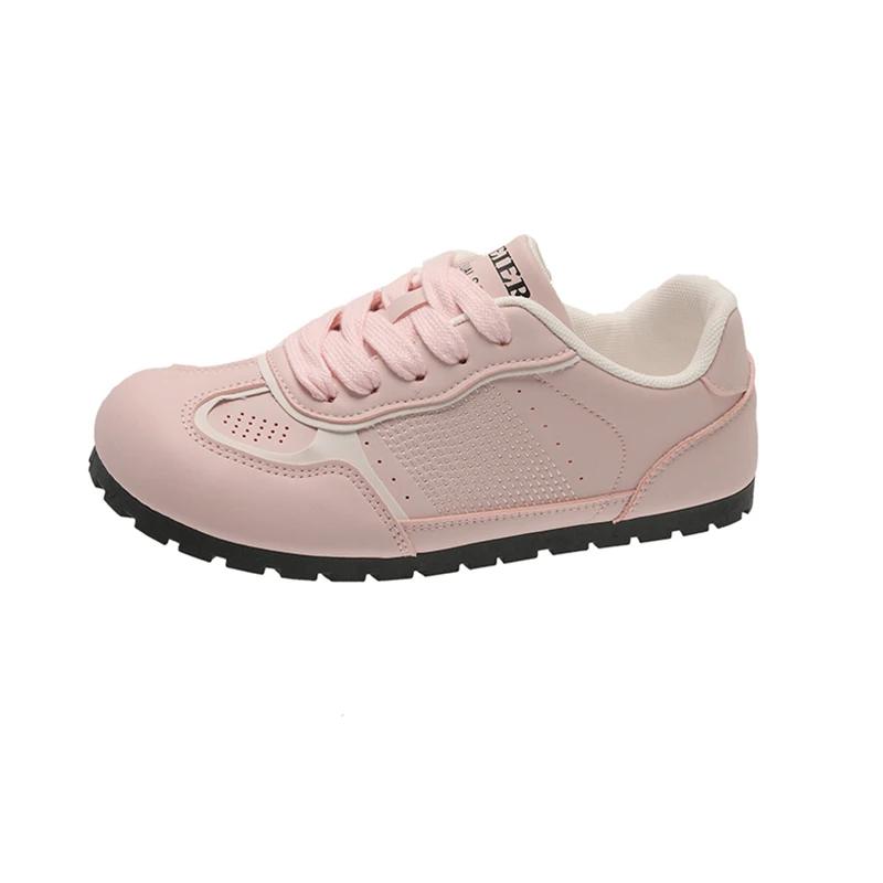Fashion 2024 Hot Sale Ladies Shoes Lace-up Women's Vulcanize Shoes Fashion Round Toe High Quality Solid Breathable Versatile Sneakers