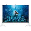 New 5 X 3.3ft The Little Black Mermaid Backdrop Photo Prop for Party Decor