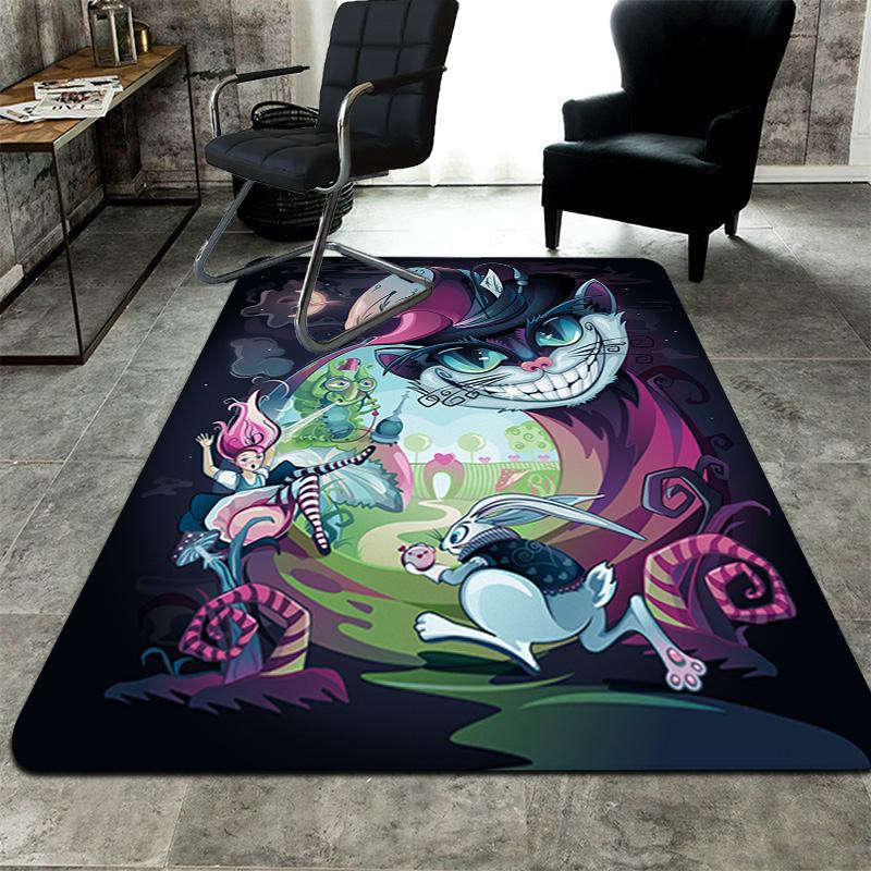 Cute Cartoon Cheshire Cat Rug Floor Mat for Living Room or Bedroom Soft and Comfortable Carpet a Gift for Birthday and Holiday.SFF0917352