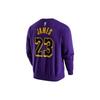 Jordan NBA Los Angeles Lakers Alphanumerisches Rundhals-Sweatshirt mit Fleecefutter Herren Sweatshirt Lila DR2409-508