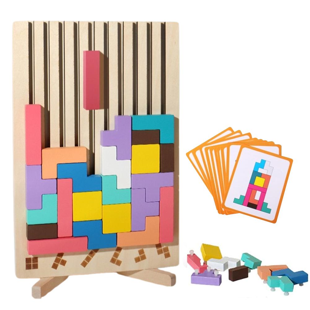 

Wooden Russian Blocks 3D Puzzle,Brain Teaser & STEM Educational Toy for Boys & Girls