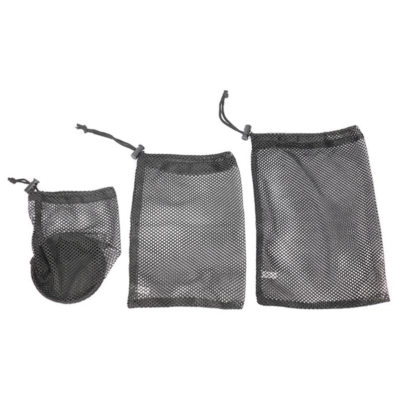 Golf Mesh Bags Small Sports Ball Net Bag Drawstring Pouch Nylon Mesh Bag Convenient Storage Organizer Golf Accessories
