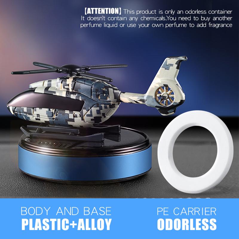 Unscented DIY Perfume Helicopter Solar Car Air Fresheners Rotating Decorations Ornaments Dashboard Fragrance Aroma Diffuser Men