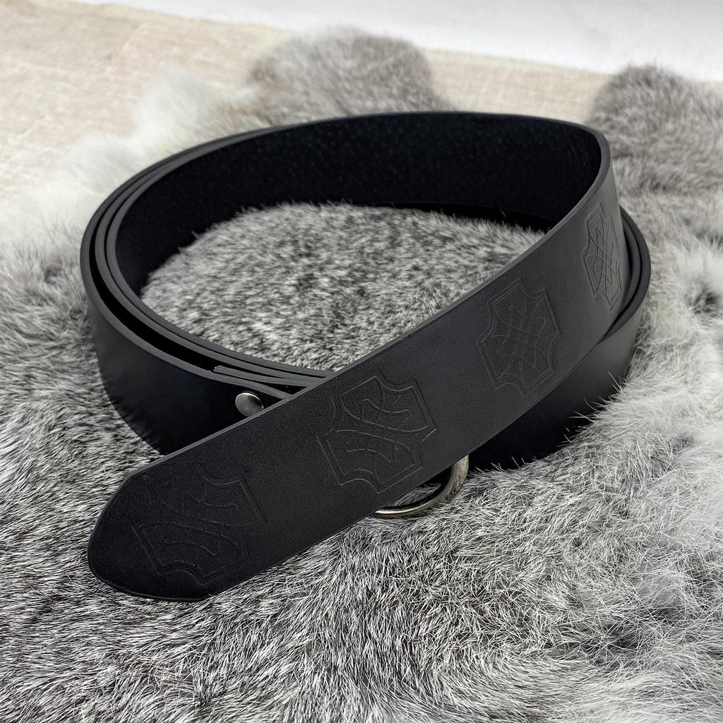 Medieval Celtic Knot Embossed Belt for Knight Cosplay Stage Props