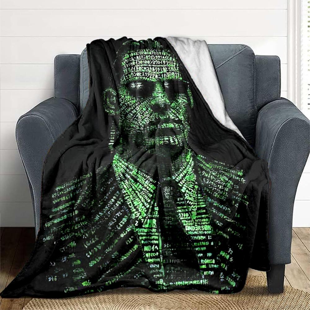 1 Stück Die Matrix Flanell-Kuscheldecke - HD-Druck Leicht Weich Warm Ganzjahresdecke für Sofa, Bett, Reisen, Camping 010
