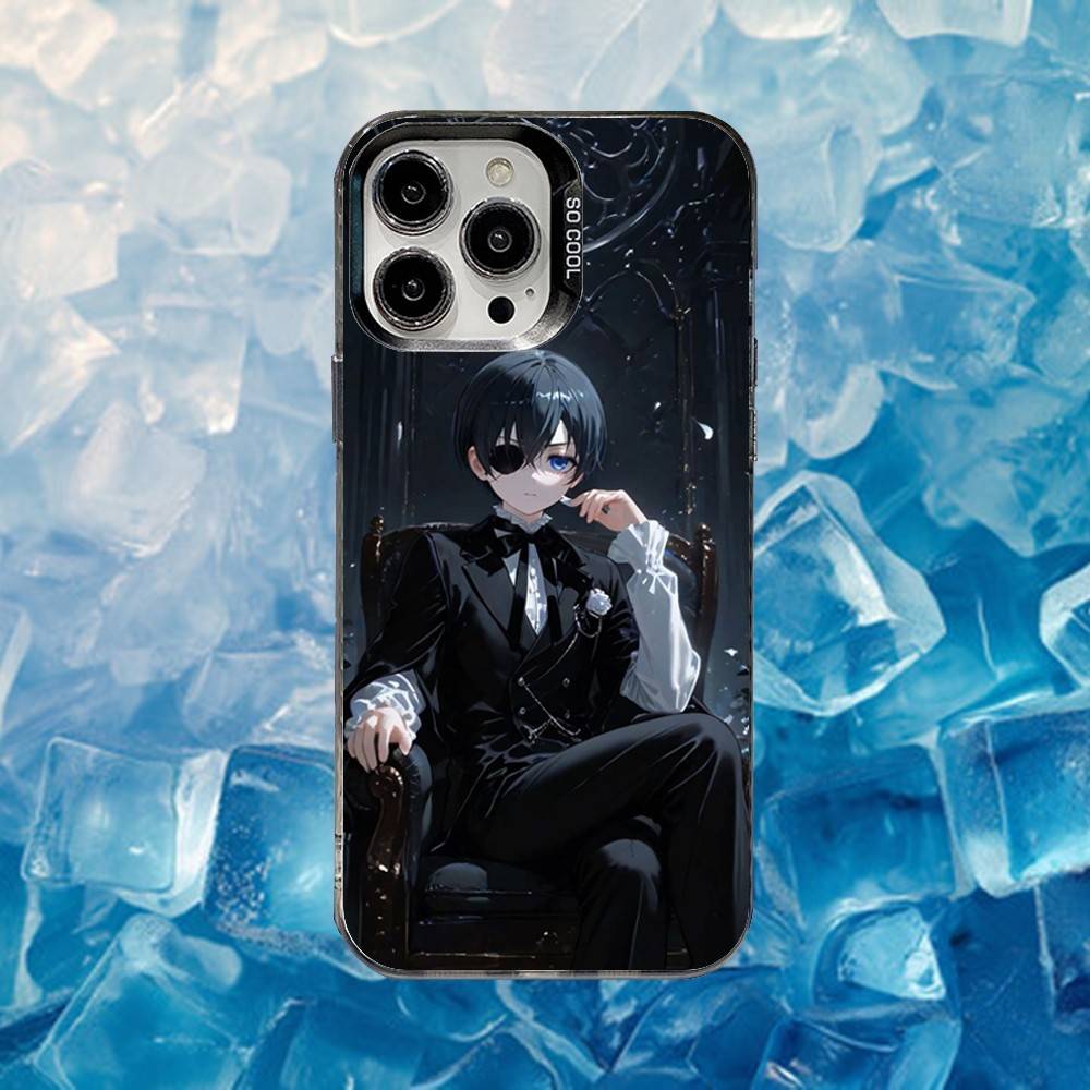 

Black B-Butler Anime Phone Case For iPhone 16,15,14,13,12,11,Mini,Pro,SE,MAX White Matte Shockproof Cover iPhone13PRO