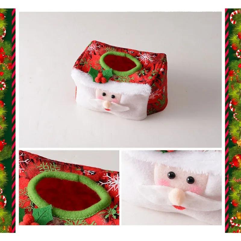2025 New Christmas Decoration Tissue Paper Holder Christmas Tabletop Ornament Ambience Arrangement Christmas Supplies YUZI