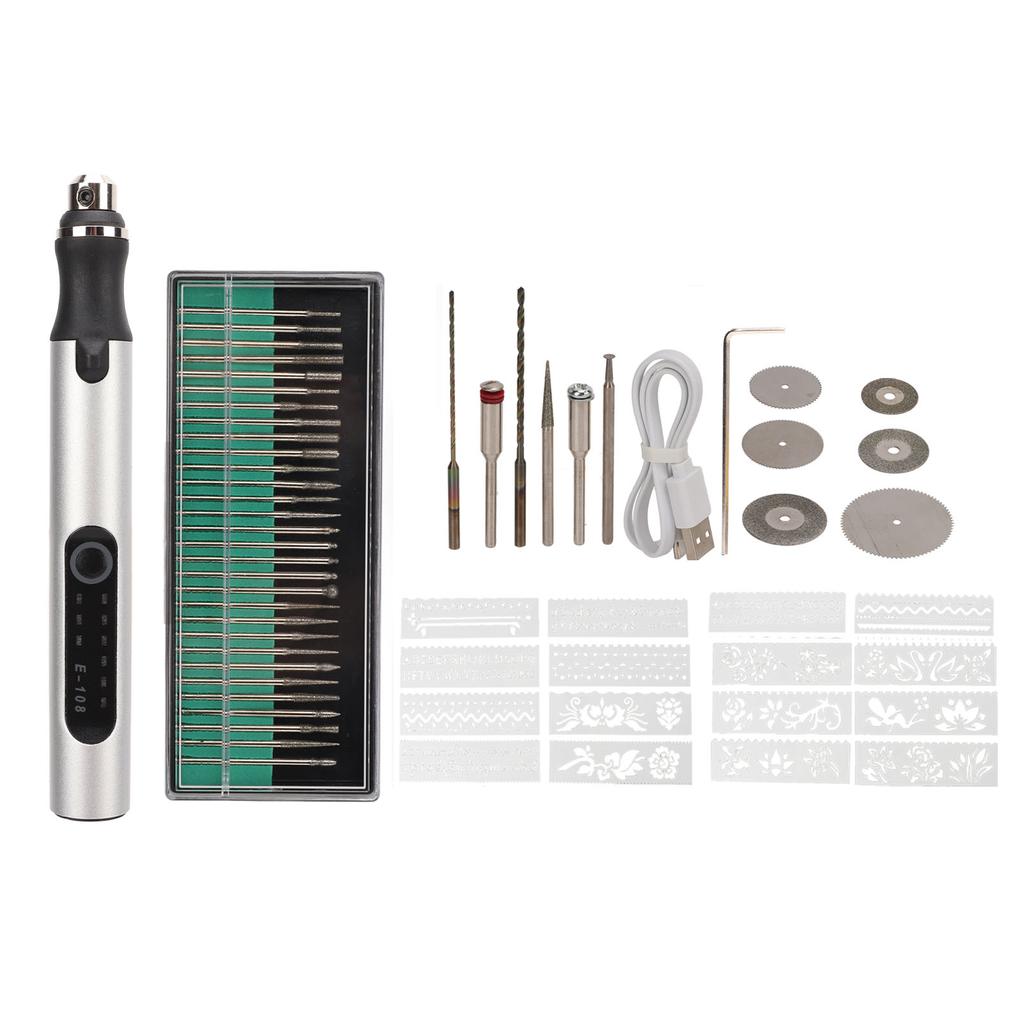 Electric Engraving Pen USB Charging Wireless DIY Indicator Lights Automatic Power Failure Protection