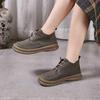 Best-selling Handmade Women's Shoes, Retro Round-toed Flat High-top Lace-up Soft Leather Women's Single Boots