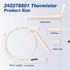 Refrigerator Thermistor 242278801 Round Head Temperature Detector Replacement Temperature Sensor for Refrigerators