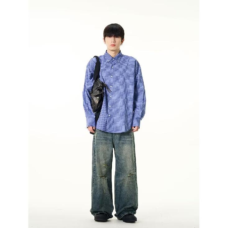 2024 Letter Long Sleeved Shirt Japanese Hong Kong Style Ins Loose Shirt Men'S Summer Trend Versatile Casual Jacket