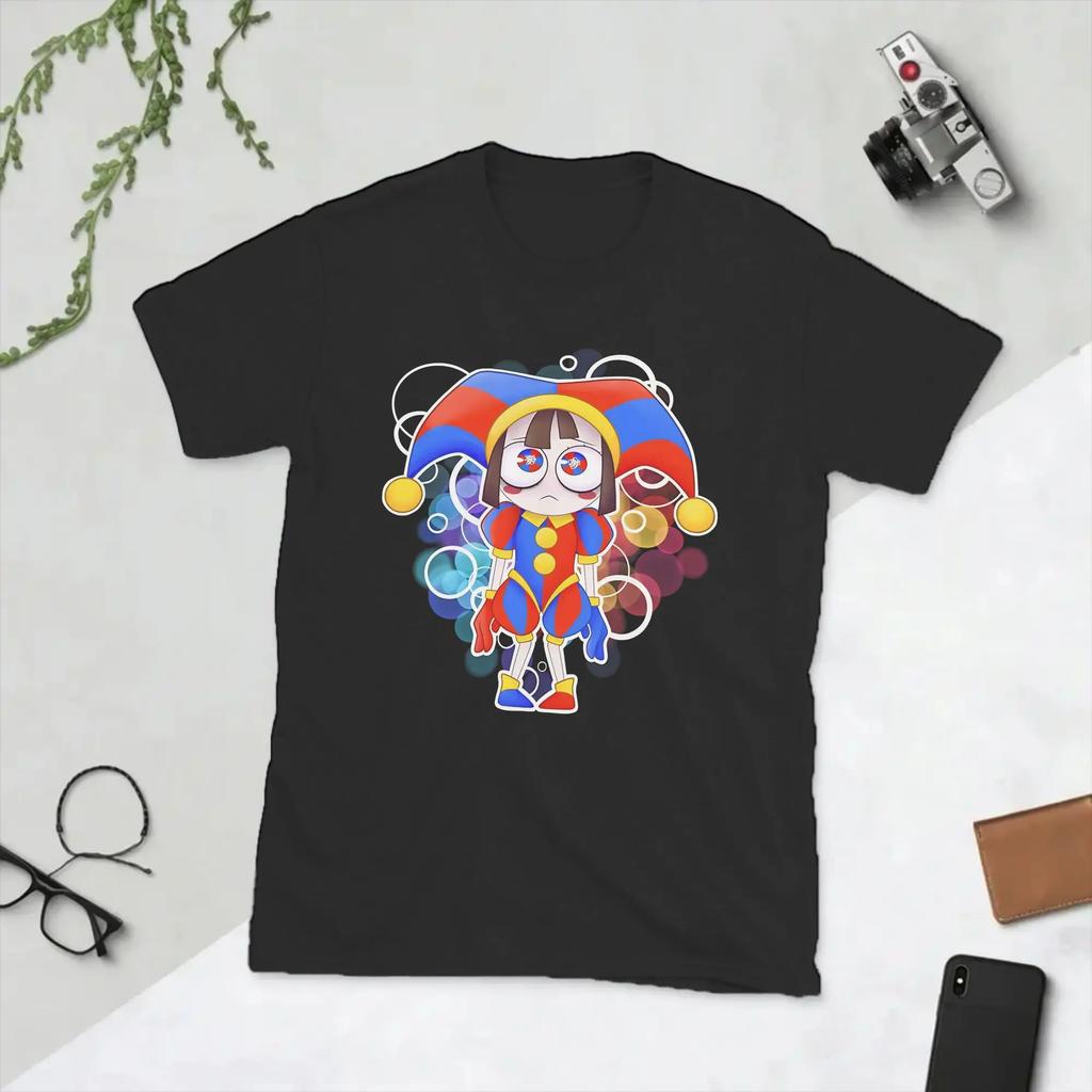Cartoon Digitals Circus T-Shirt Men Jax and Big Hammer Novelty 100% Polyester Tee Shirt Crewneck Short Sleeve T Shirt Gift Tops