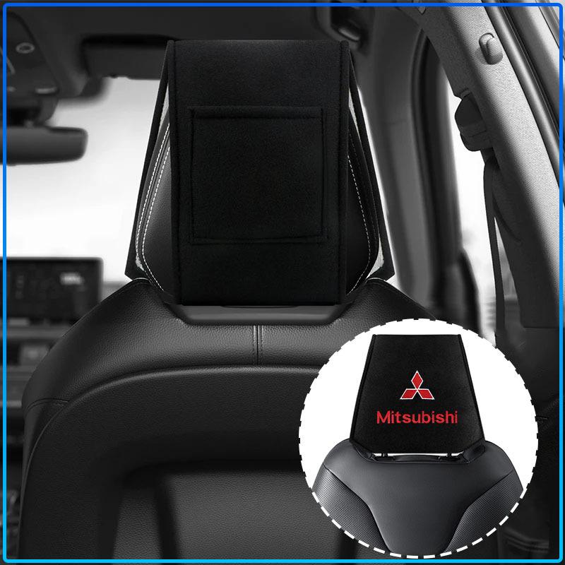 Autositz-Rückenlehnen-Kopfstützen-Kissen Aufbewahrungstasche Staubdichte Abdeckung Für Mitsubishi Lancer Lancer ASX Outlander 2 3 Pajero Mirage exzos Pajero 4