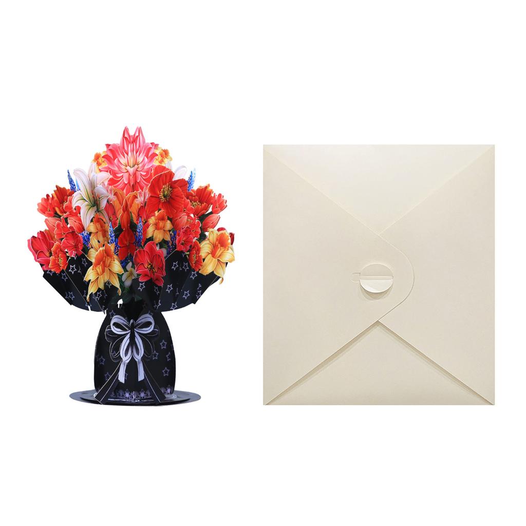 Felicitare 3D Flori Artificiale Buchet de flori Ornamente Rechizite pentru Ziua Mamei Ziua Zilei Ziua Zilei Cadou