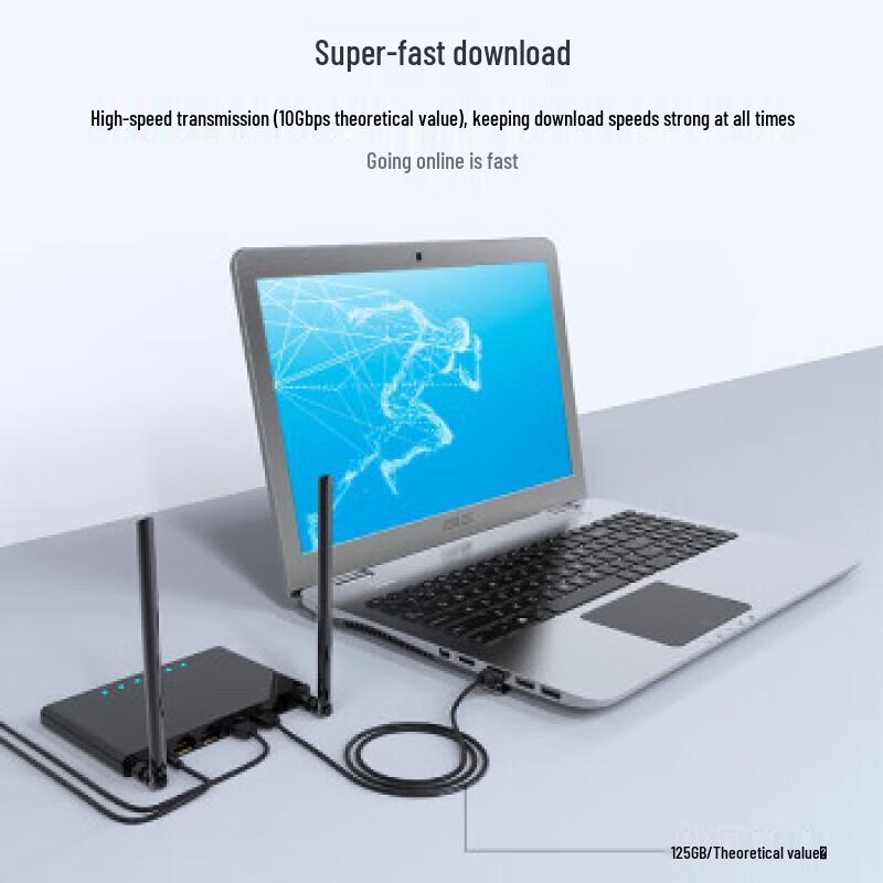 Shengwei CAT6A Slim 10 Gigabit Ethernet Cable, Oxygen-Free Copper