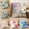 Classic Lily Cushion Cover Soft Plush Fabric DoubleSided Printed Cushion Covers for All Seasons Home Decor
