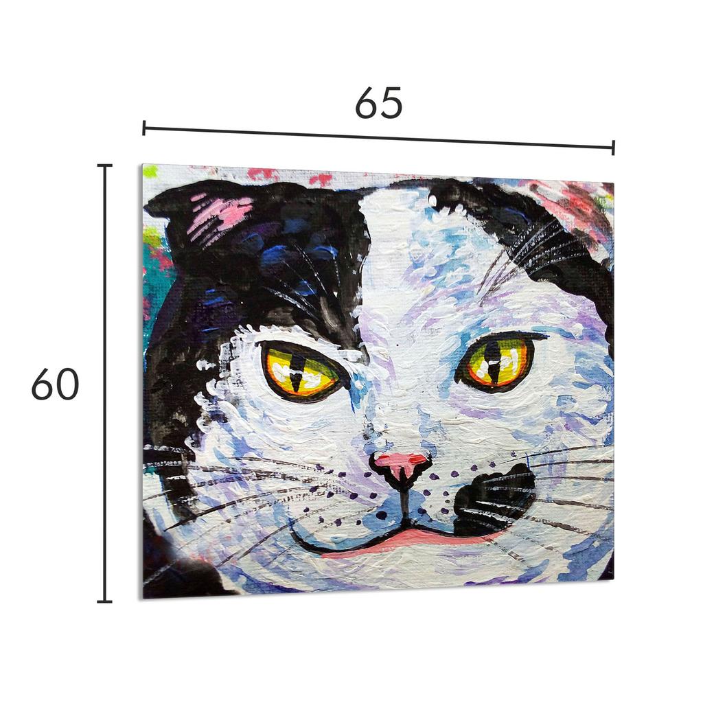 PANEL SZKLANY DO KUCHNI 65x60 Kot